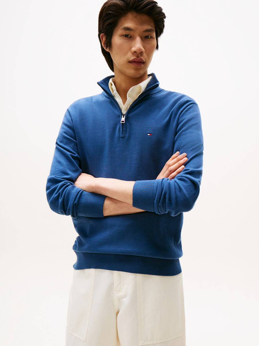 Pull van het merk Tommy Hilfiger in het Blauw