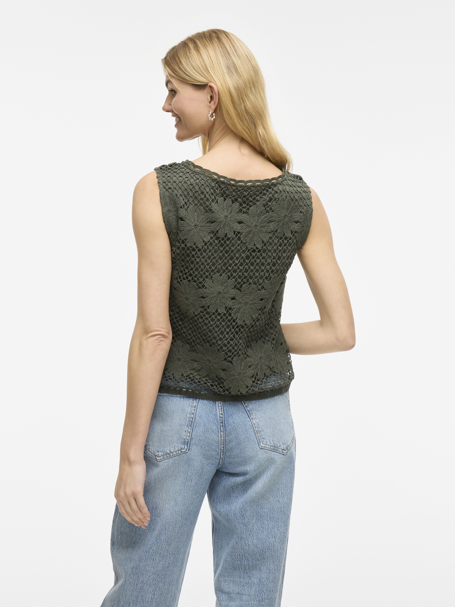 Top van het merk Vila in het Kaki