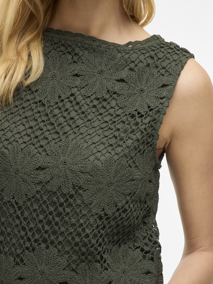 Top van het merk Vila in het Kaki