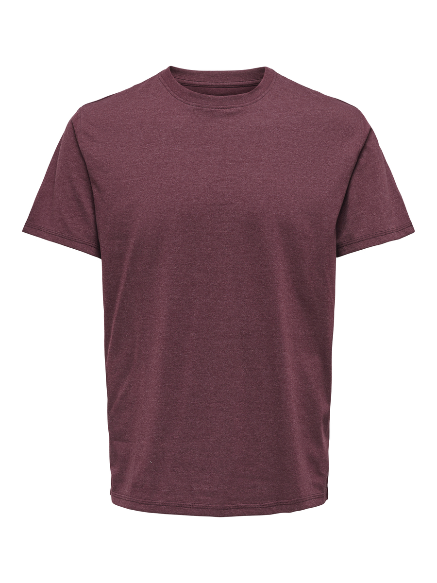 T-shirt van het merk Only & Sons in het Bordeaux