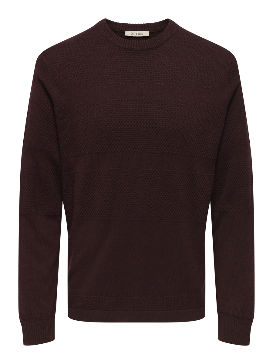Pull van het merk Only & Sons in het Bordeaux