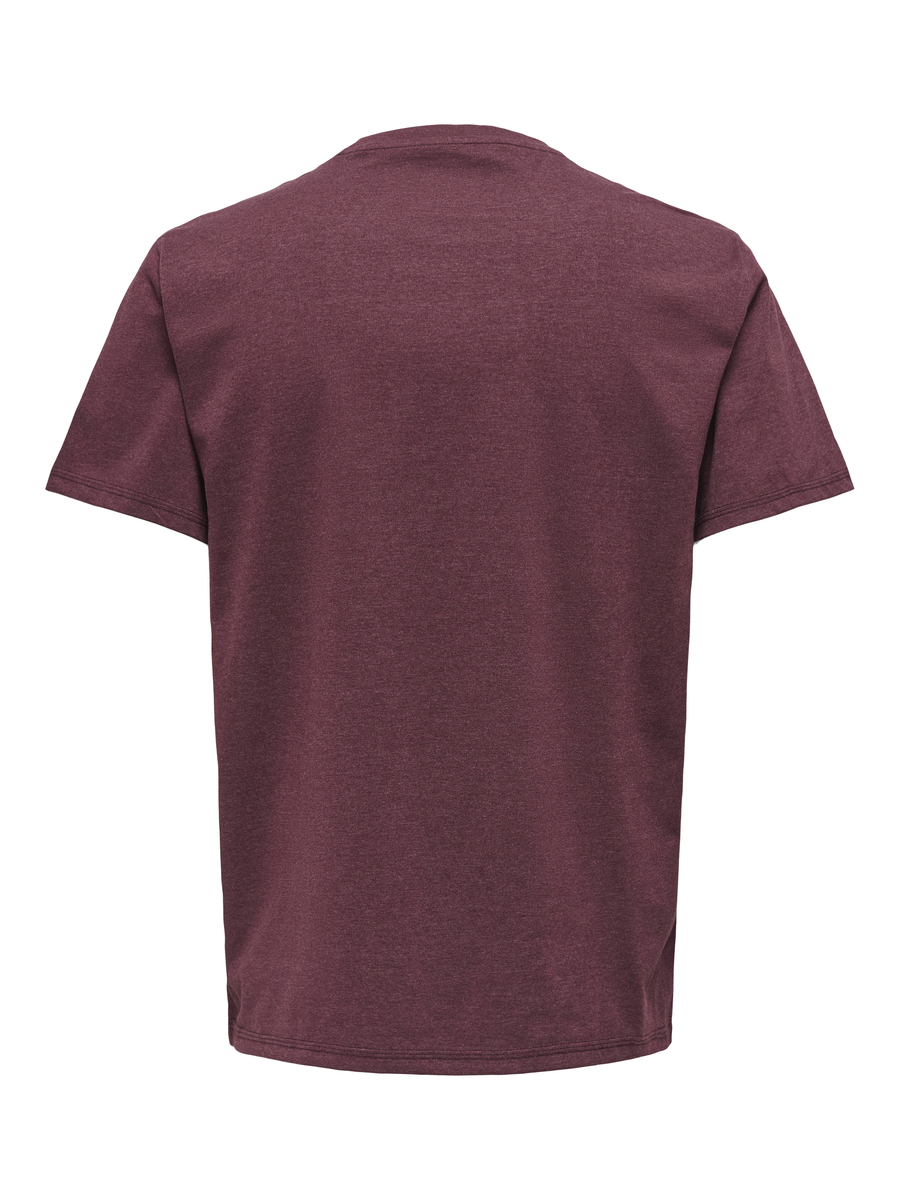 T-shirt van het merk Only & Sons in het Bordeaux