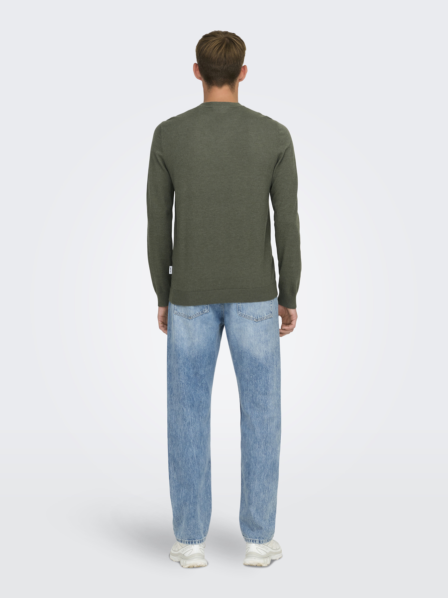 Pull van het merk Only & Sons in het Kaki