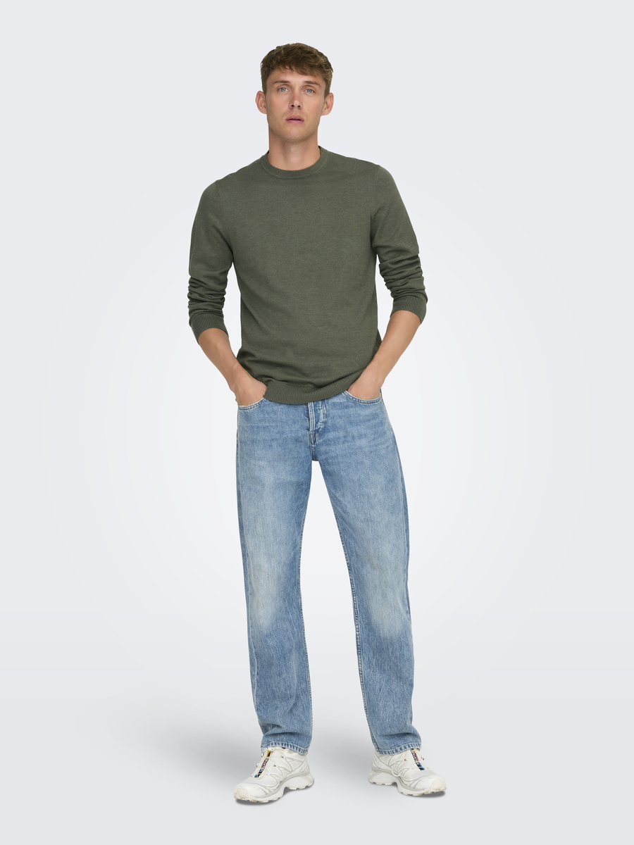 Pull van het merk Only & Sons in het Kaki
