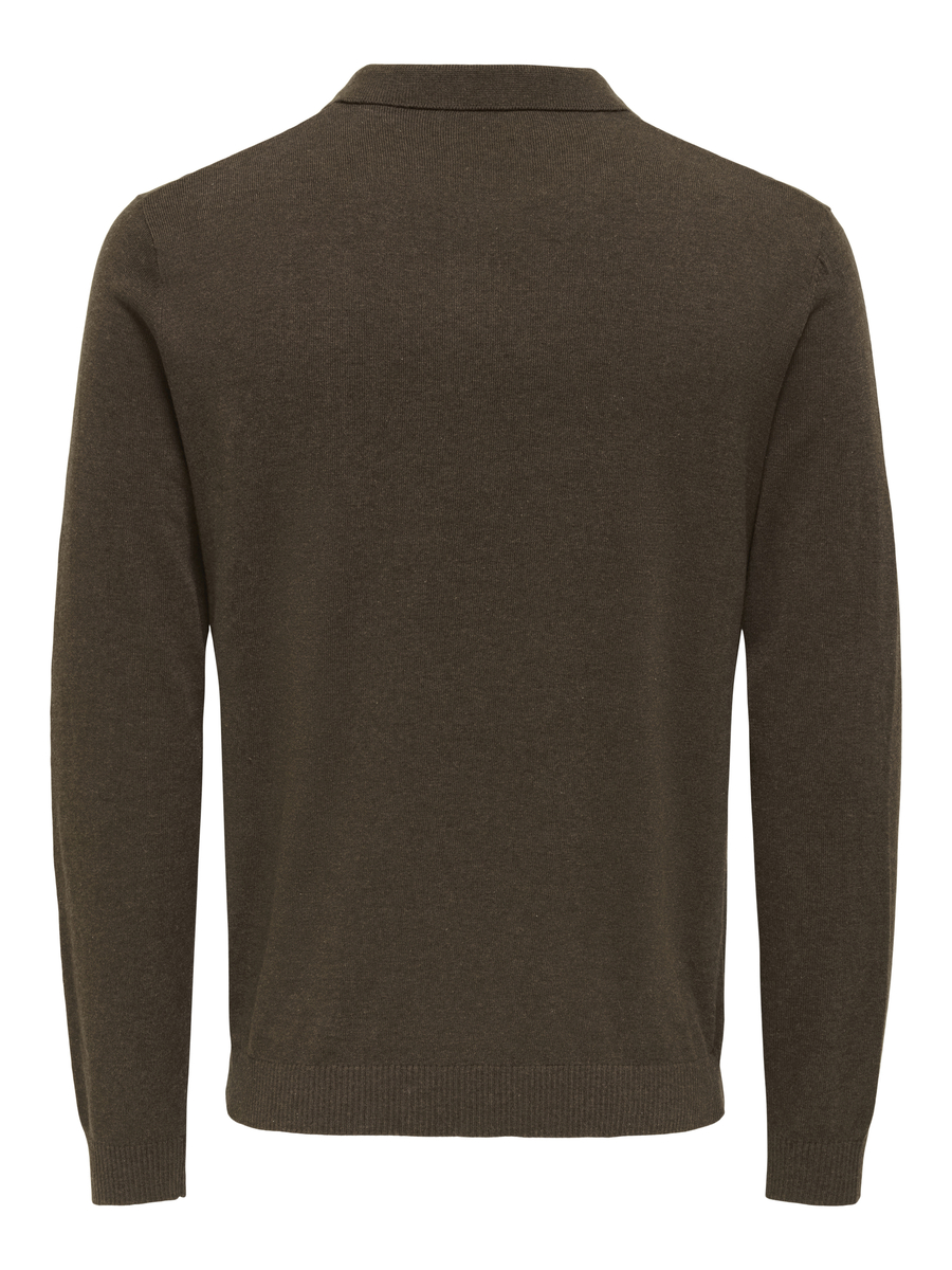 Polo van het merk Only & Sons in het Bruin