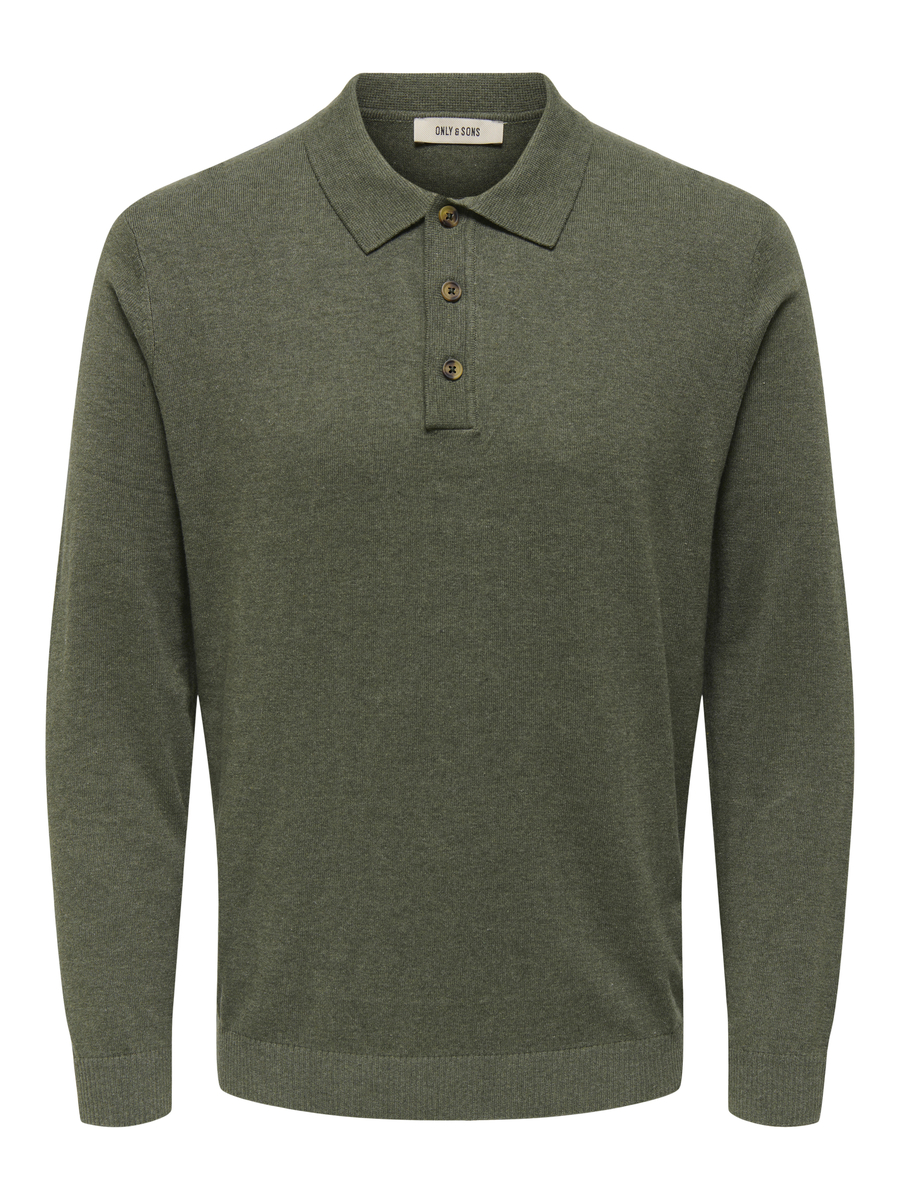 Polo van het merk Only & Sons in het Kaki