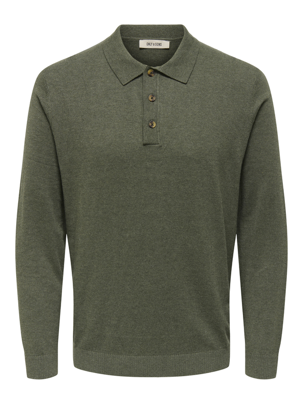 Polo van het merk Only & Sons in het Kaki