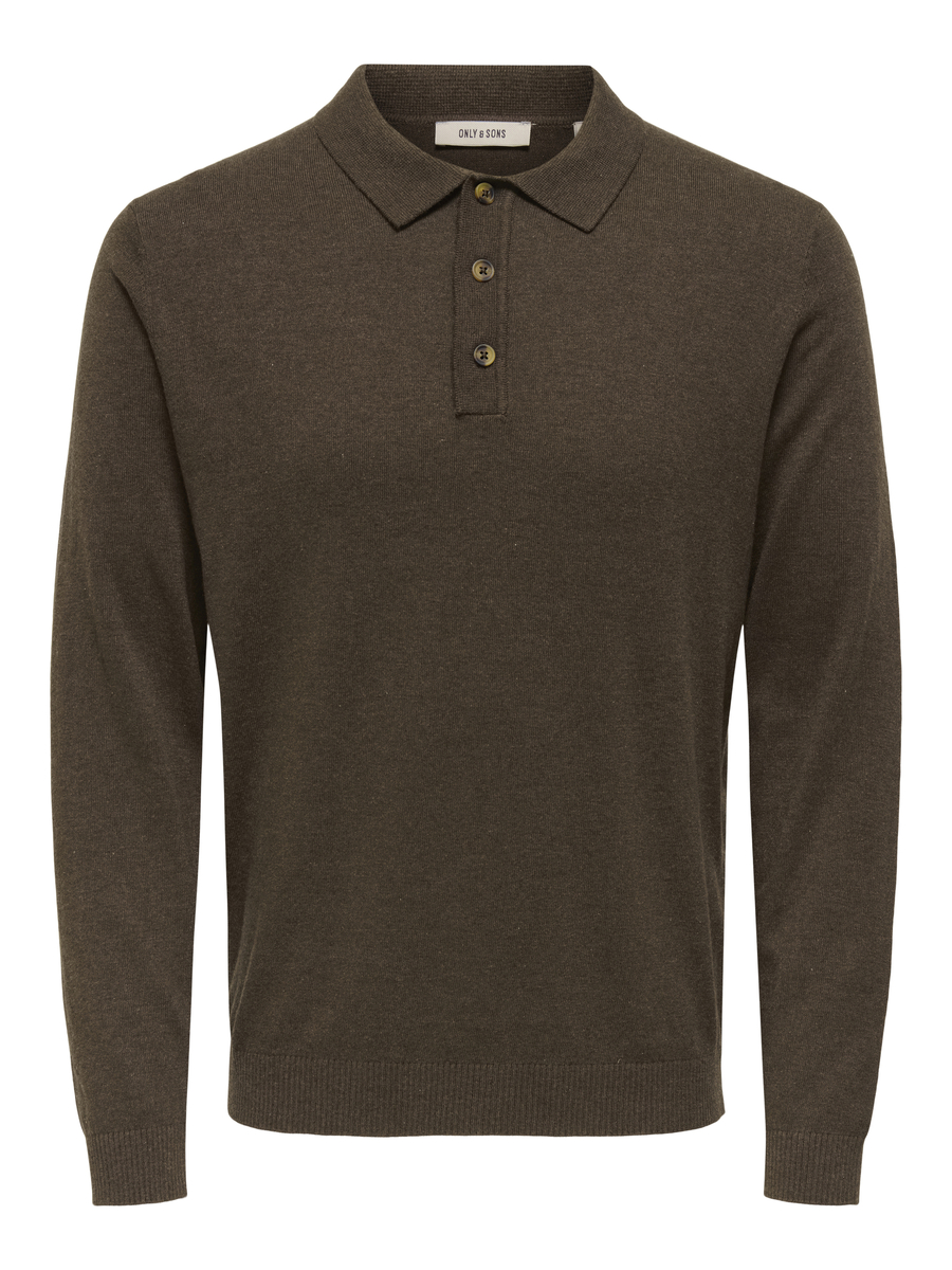 Polo van het merk Only & Sons in het Bruin