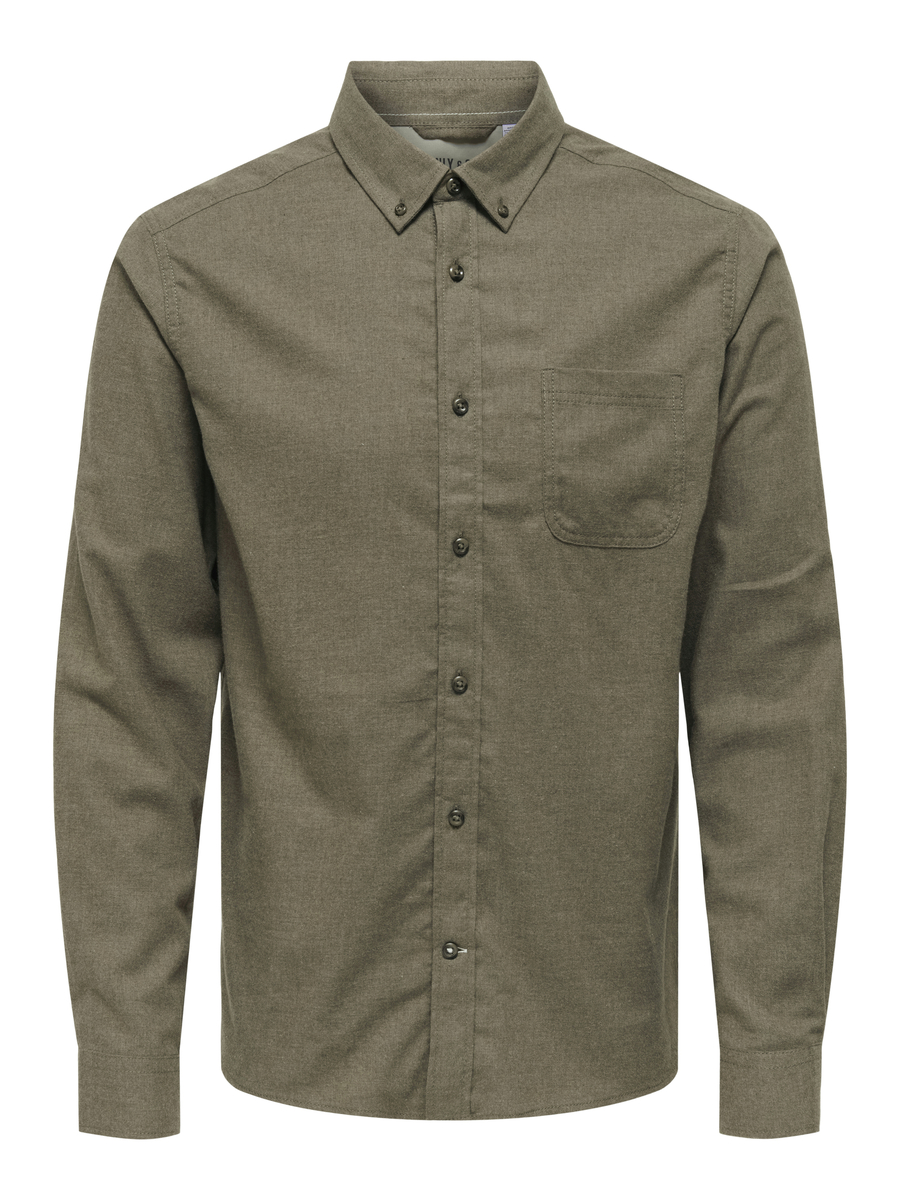Hemd van het merk Only & Sons in het Bruin