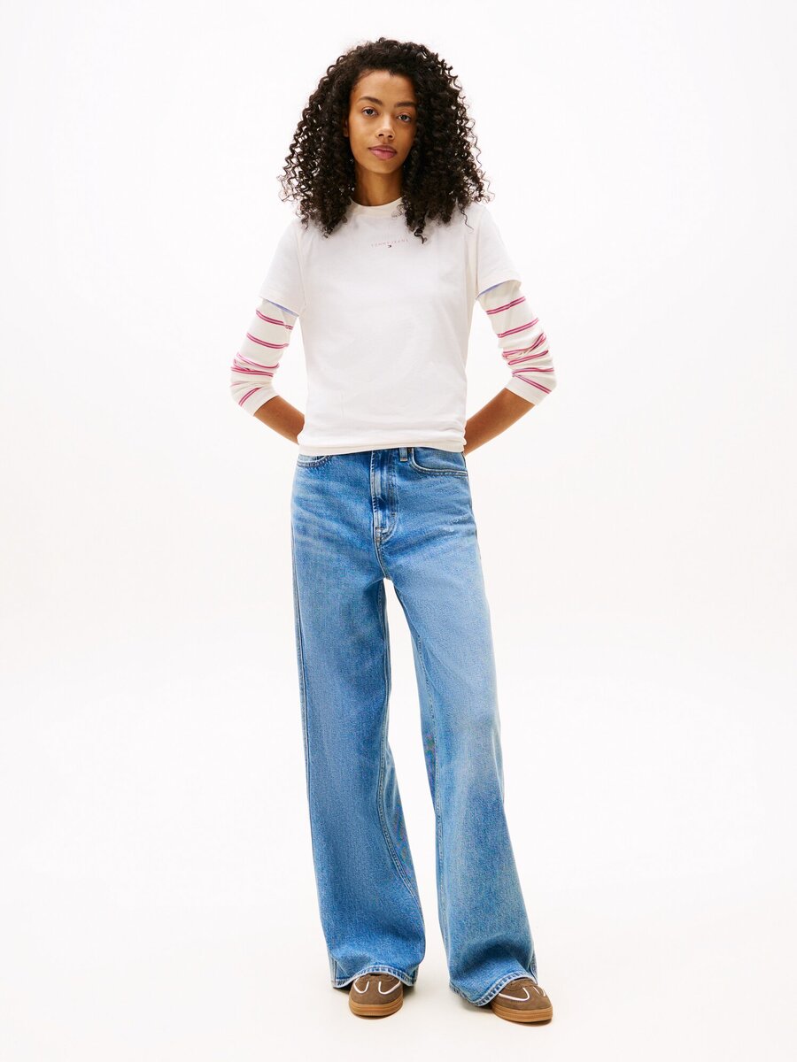 T-shirt van het merk Tommy Jeans in het Wit