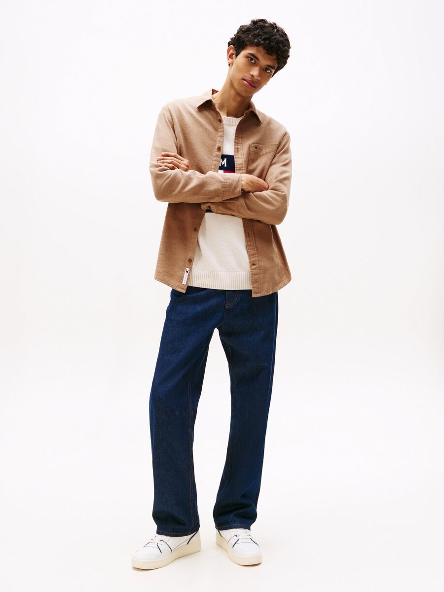 Hemd van het merk Tommy Jeans in het Beige