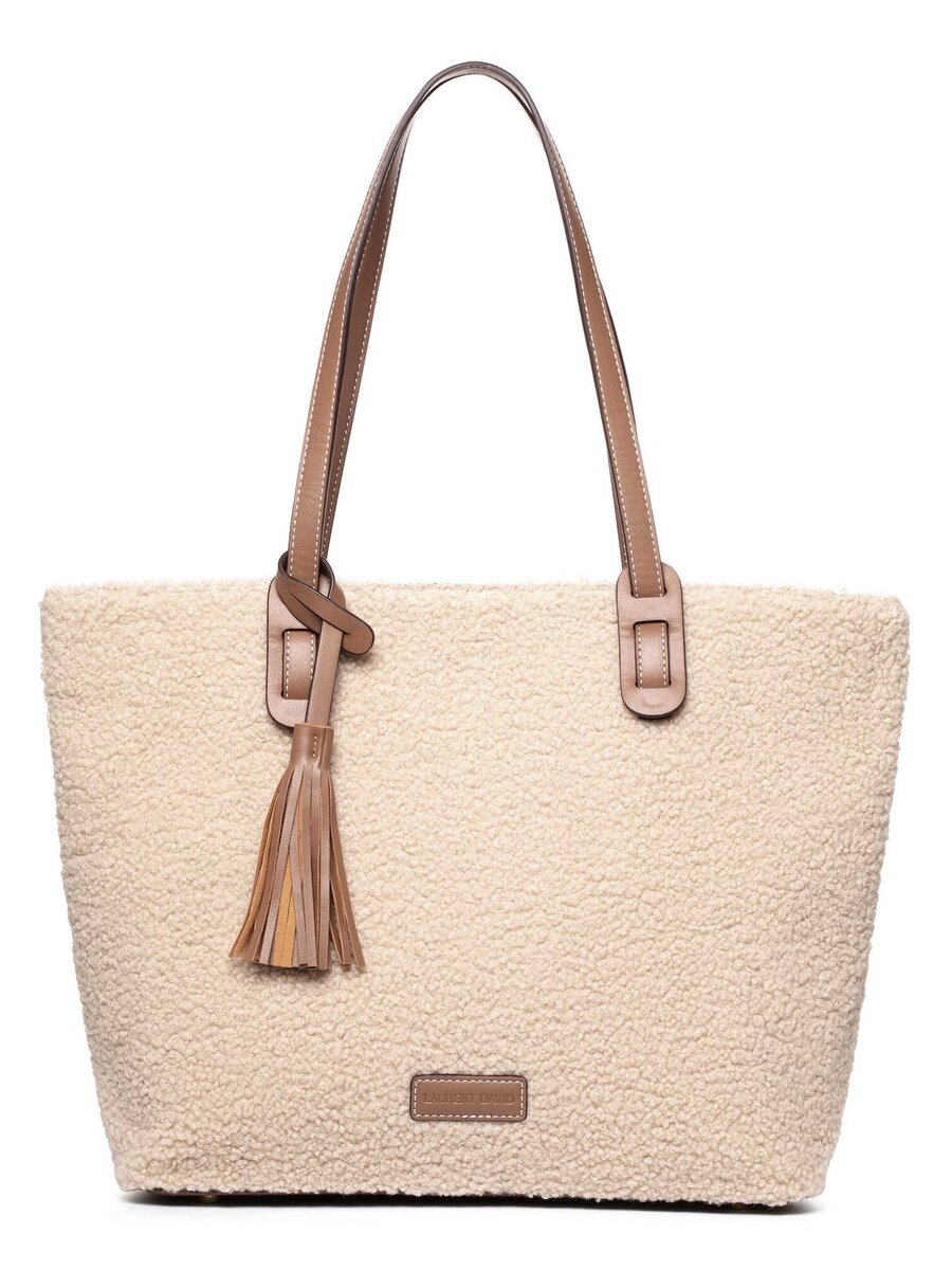 Handtas van het merk Laurent David in het Beige