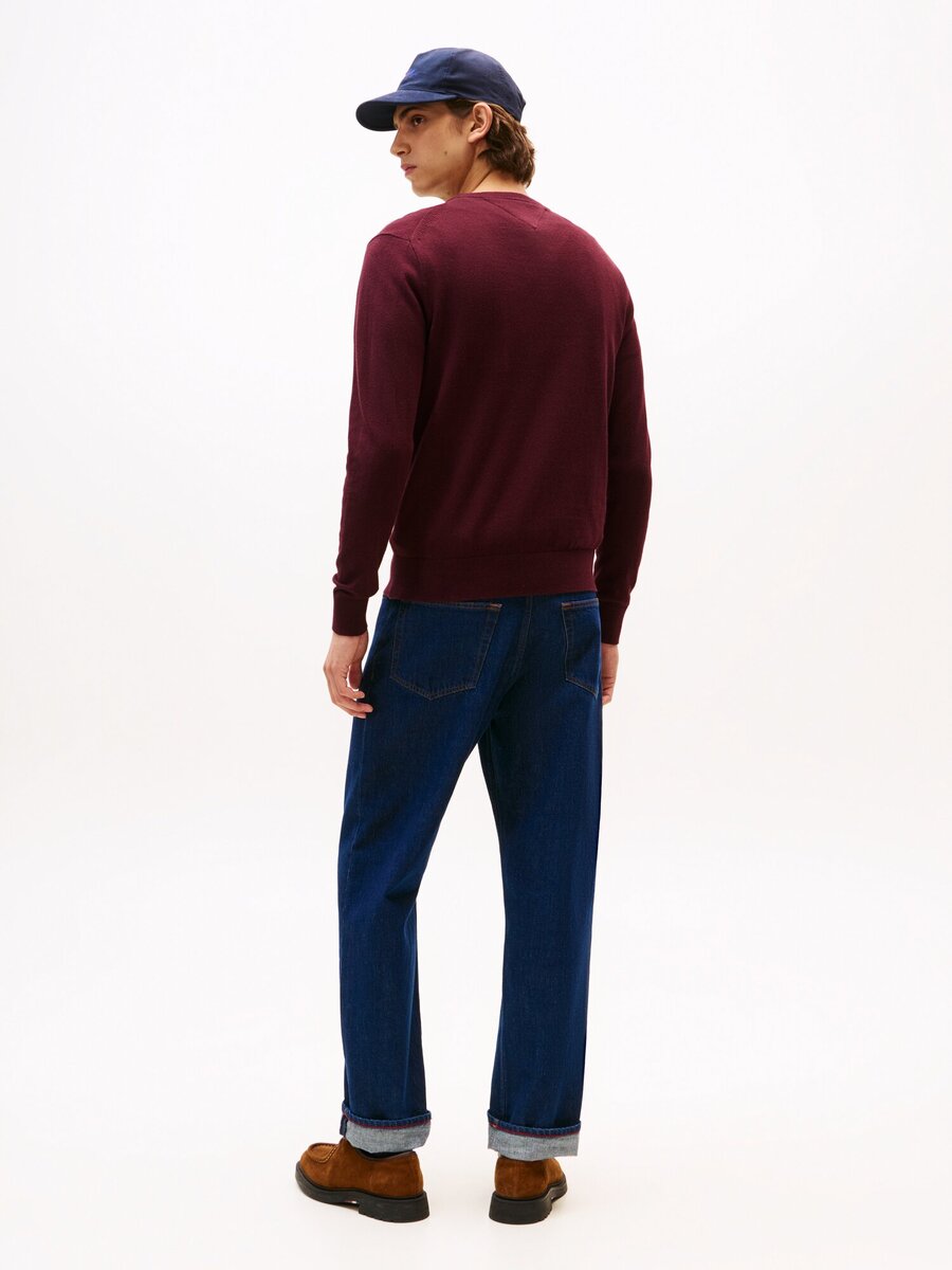 Pull van het merk Tommy Hilfiger in het Bordeaux