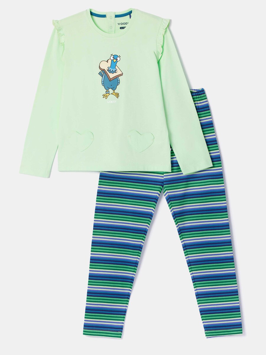Pyjama van het merk Woody in het Groen