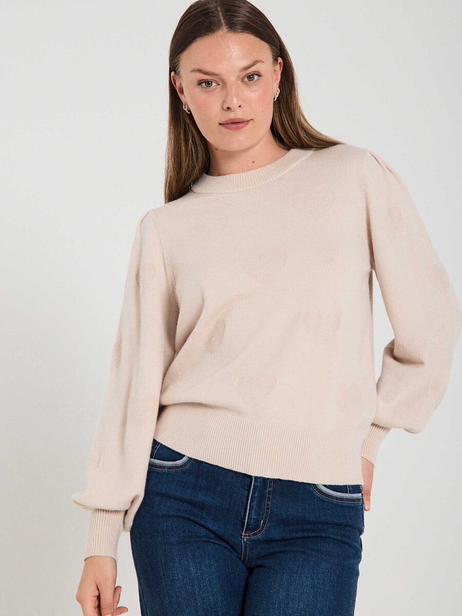 Pull van het merk Freequent in het Ecru