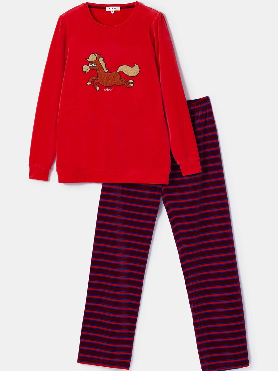 Pyjama van het merk Woody in het Rood