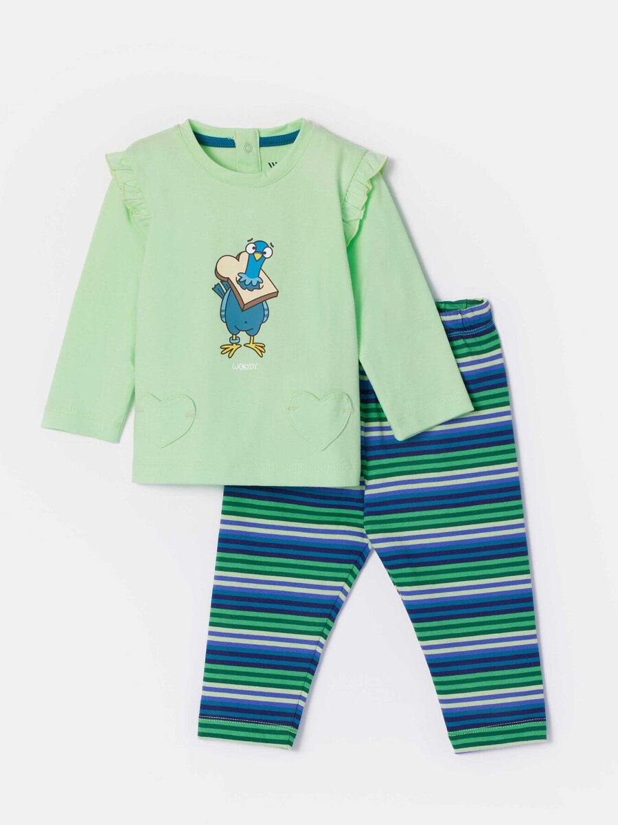Pyjama van het merk Woody in het Groen