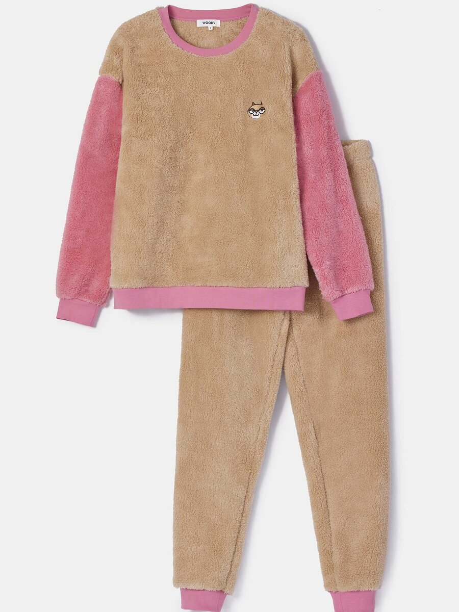 Pyjama van het merk Woody in het Beige