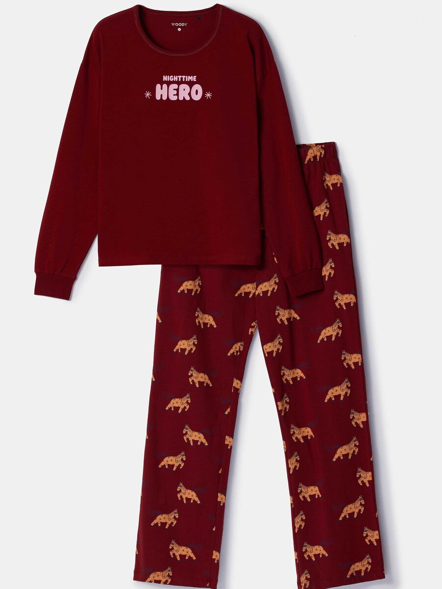 Pyjama van het merk Woody in het Rood