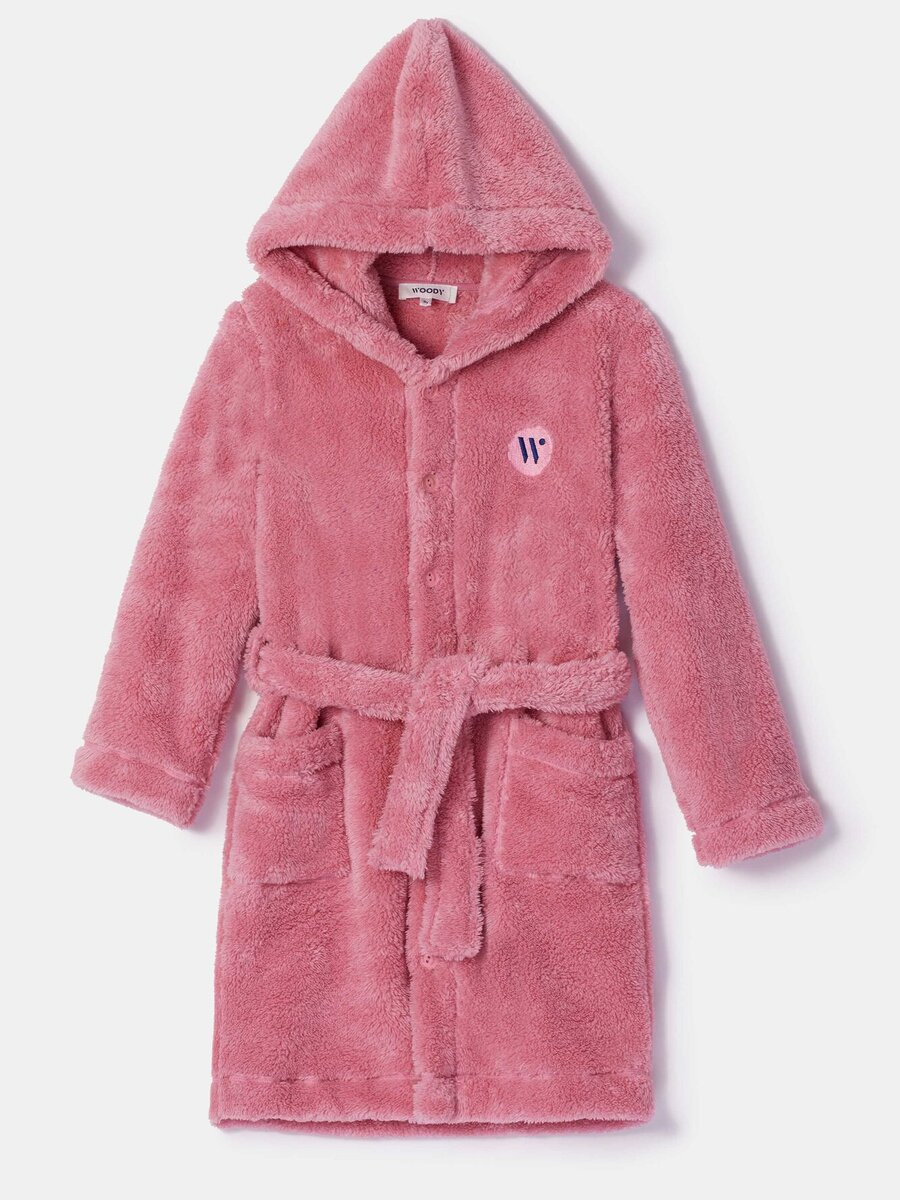 Badjas van het merk Woody in het Roze