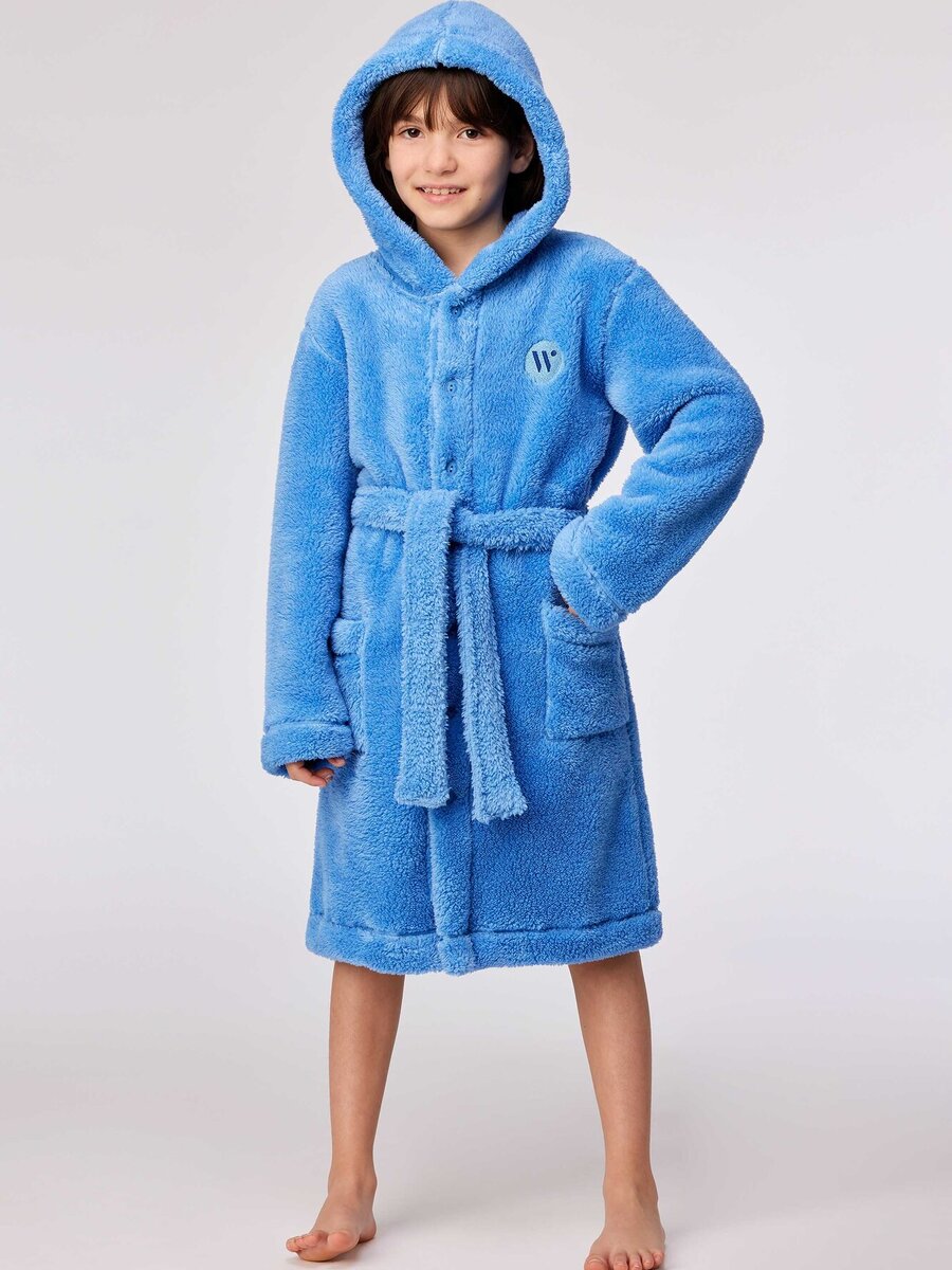 Badjas van het merk Woody in het Blauw