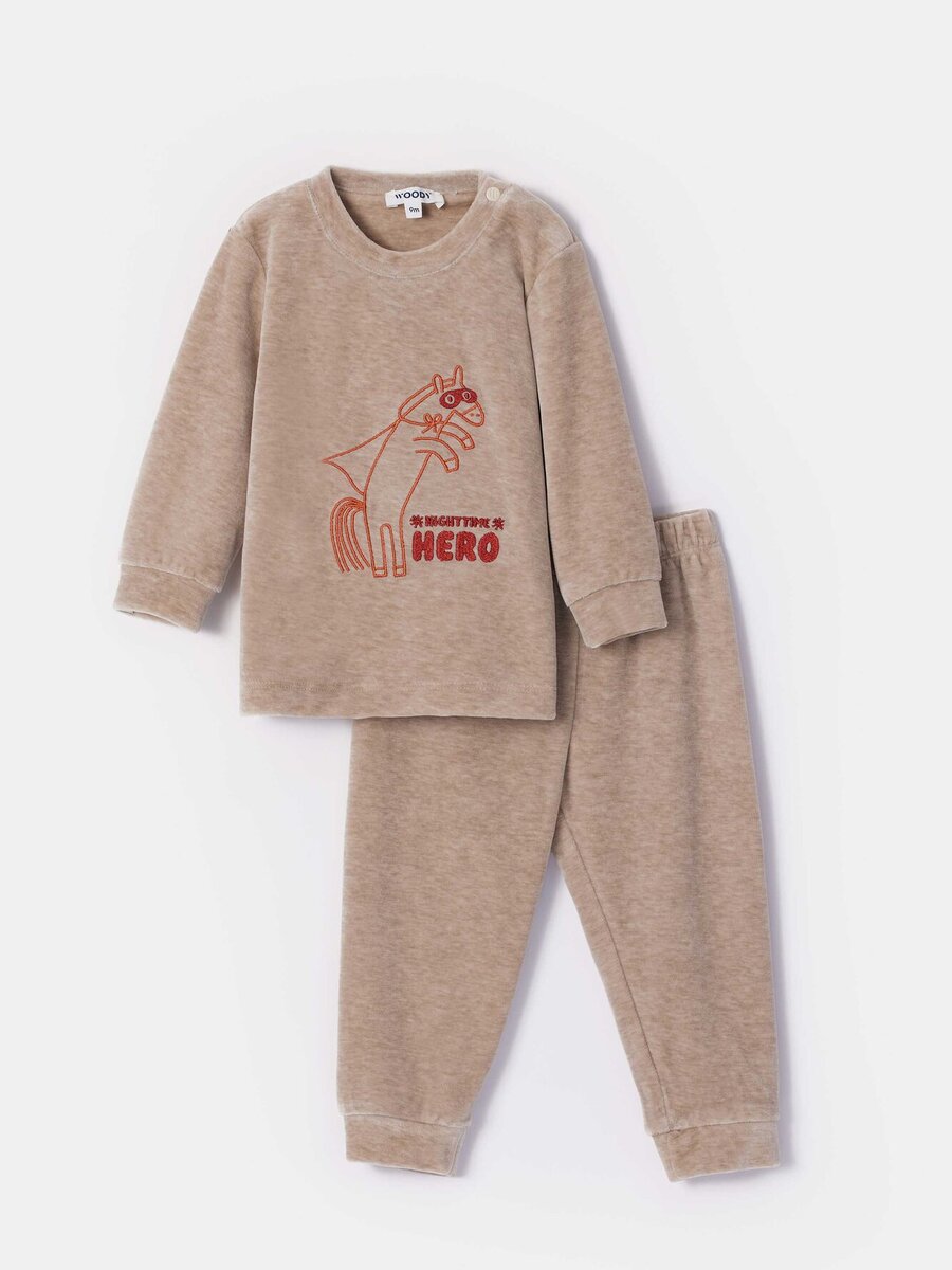 Pyjama van het merk Woody in het Beige