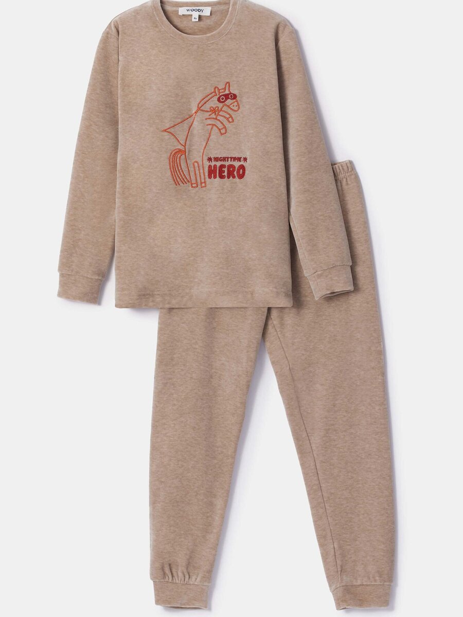 Pyjama van het merk Woody in het Beige