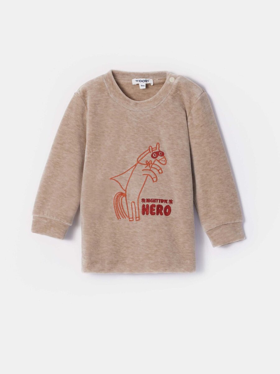 Pyjama van het merk Woody in het Beige