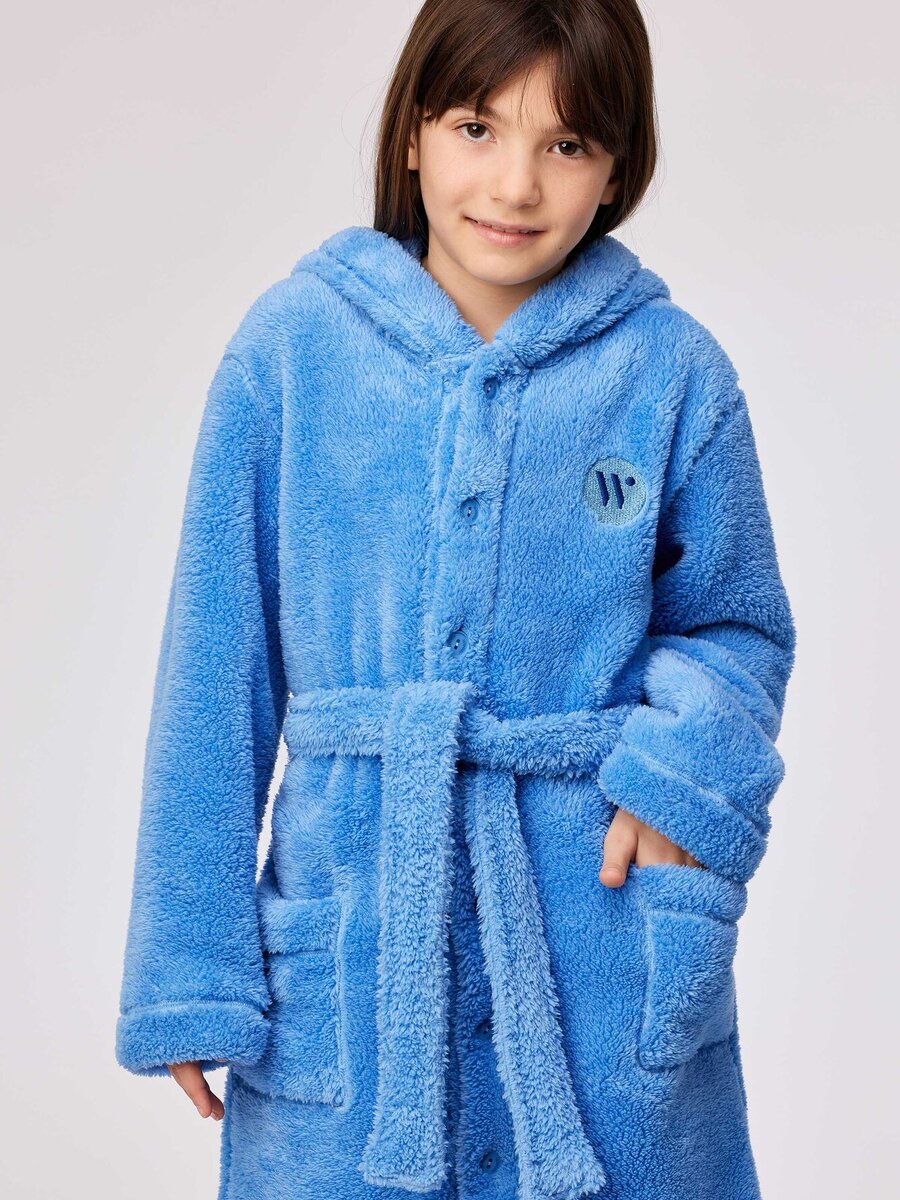 Badjas van het merk Woody in het Blauw