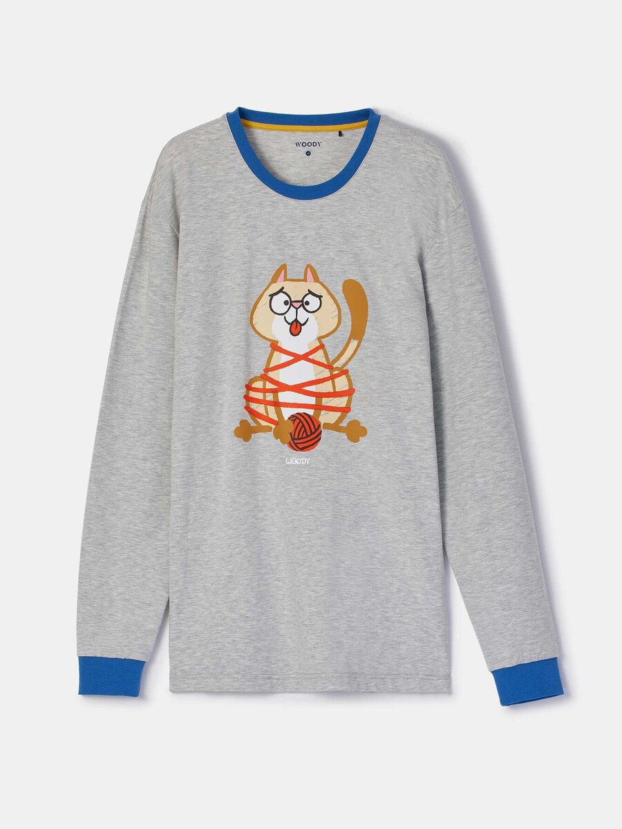 Pyjama van het merk Woody in het Grijs