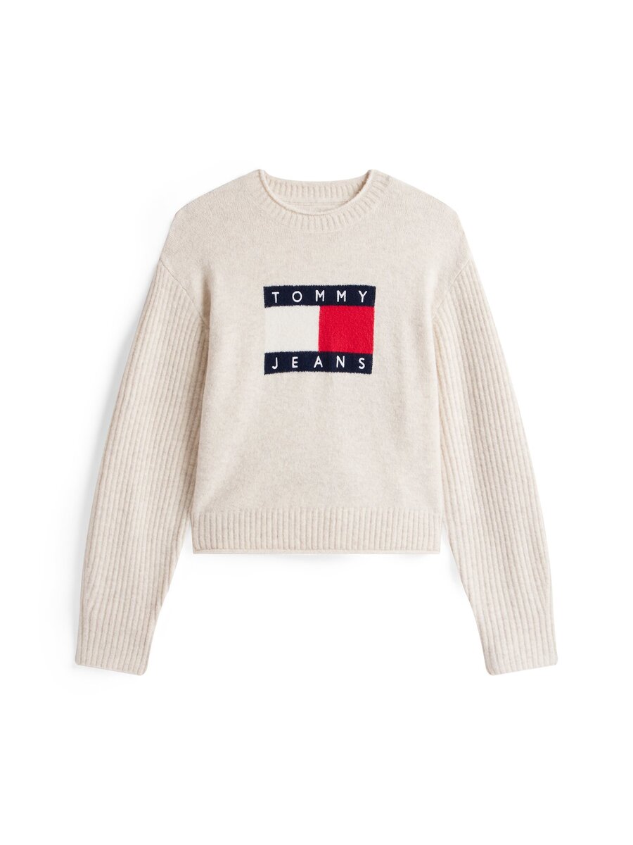 Pull van het merk Tommy Jeans in het Ecru