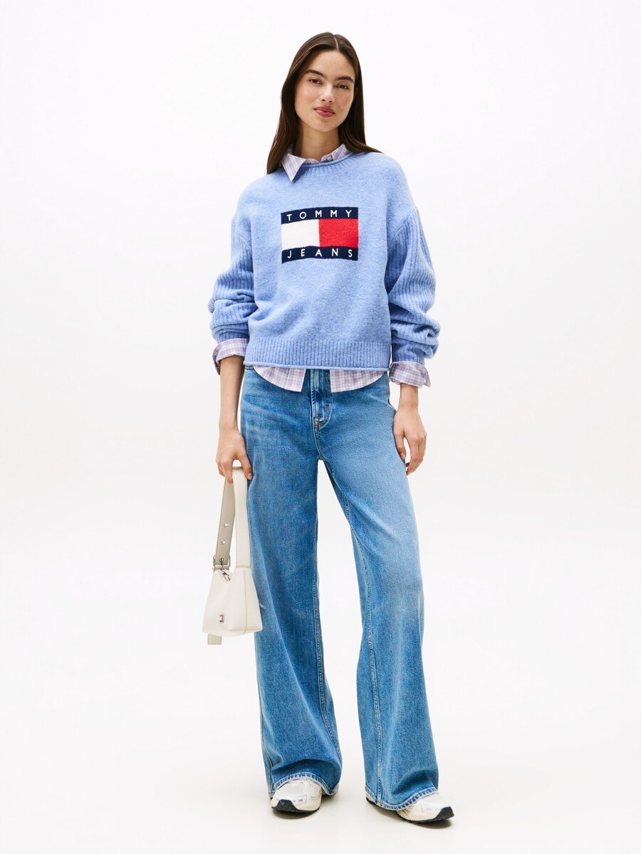 Pull van het merk Tommy Jeans in het Blauw