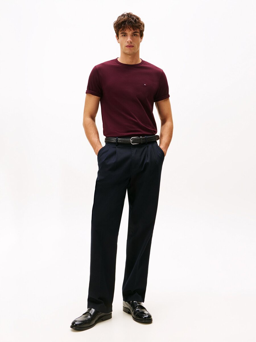 T-shirt van het merk Tommy Hilfiger in het Bordeaux