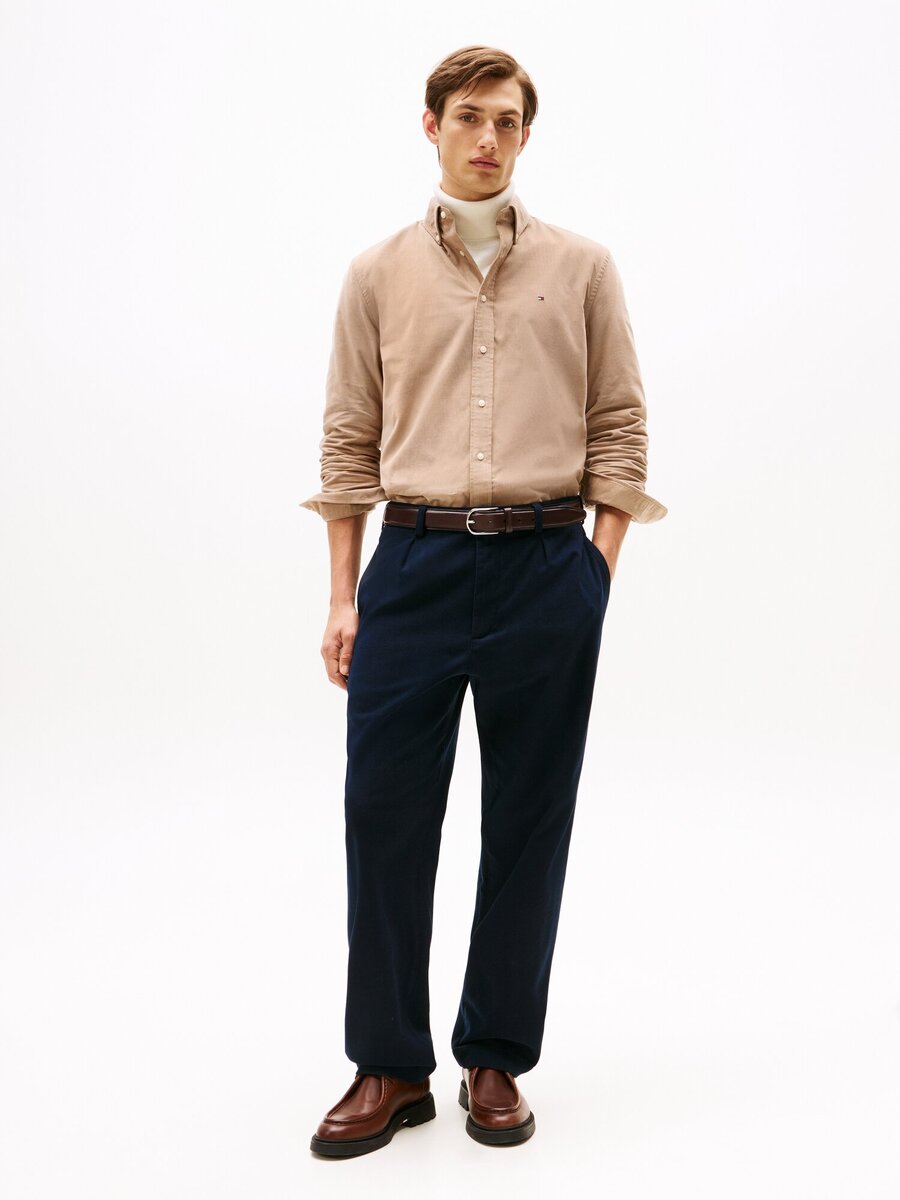 Hemd van het merk Tommy Hilfiger in het Beige