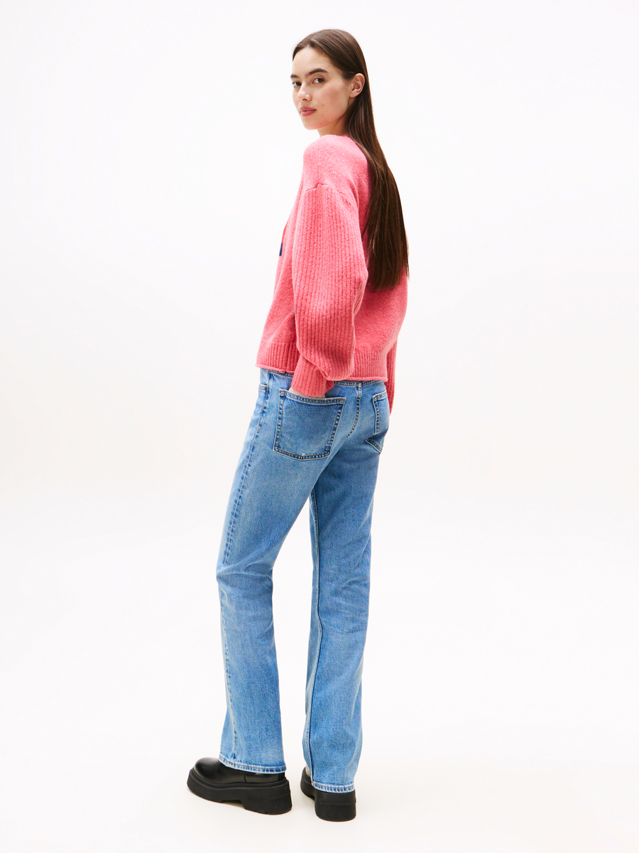 Pull van het merk Tommy Jeans in het Roze