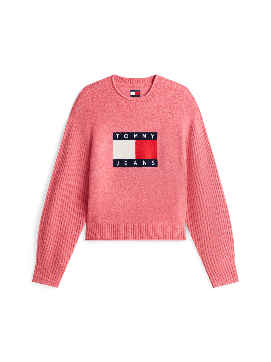 Pull van het merk Tommy Jeans in het Roze