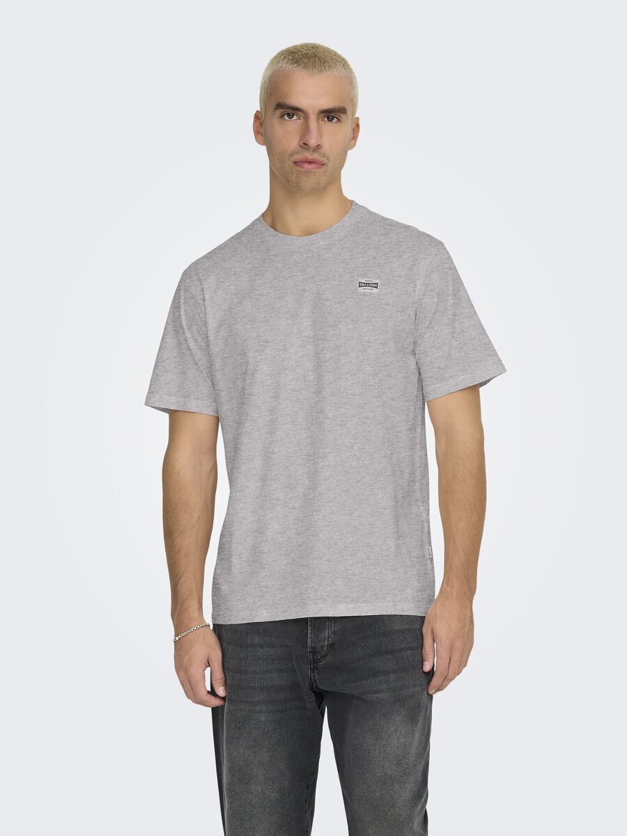 T-shirt van het merk Only & Sons in het Grijs