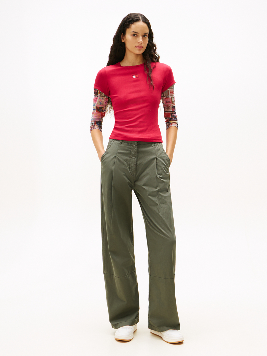 T-shirt van het merk Tommy Jeans in het Rood
