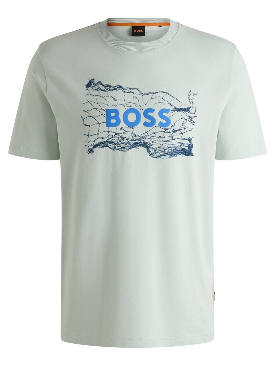 T-shirt van het merk Hugo Boss in het Blauw