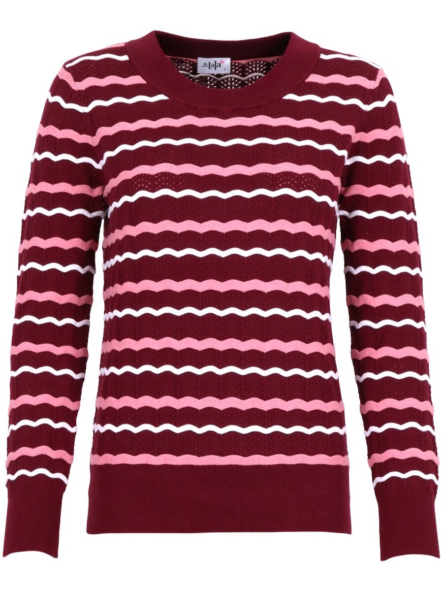 Pull van het merk She Goes Lala in het Bordeaux