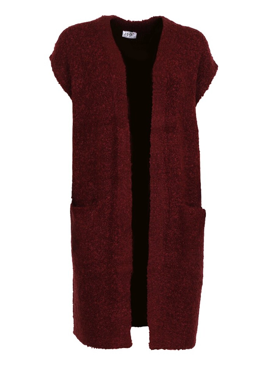 Gilet van het merk She Goes Lala in het Bordeaux