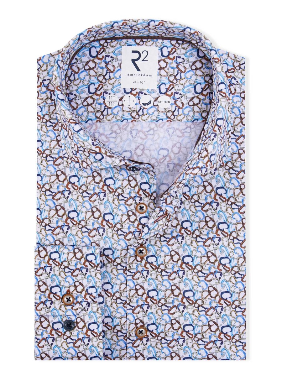 Hemd van het merk R2 Amsterdam in het Blauw