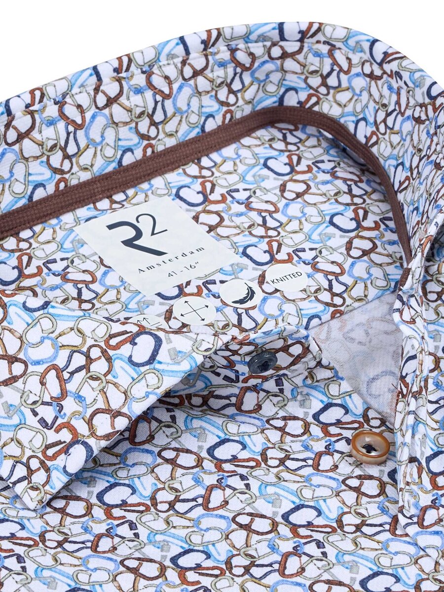 Hemd van het merk R2 Amsterdam in het Blauw