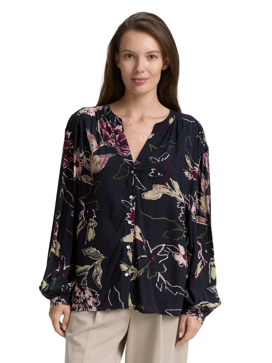 Bloes van het merk Tom Tailor in het Marine