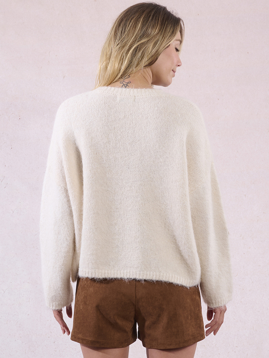 Pull van het merk Molly Bracken in het Ecru
