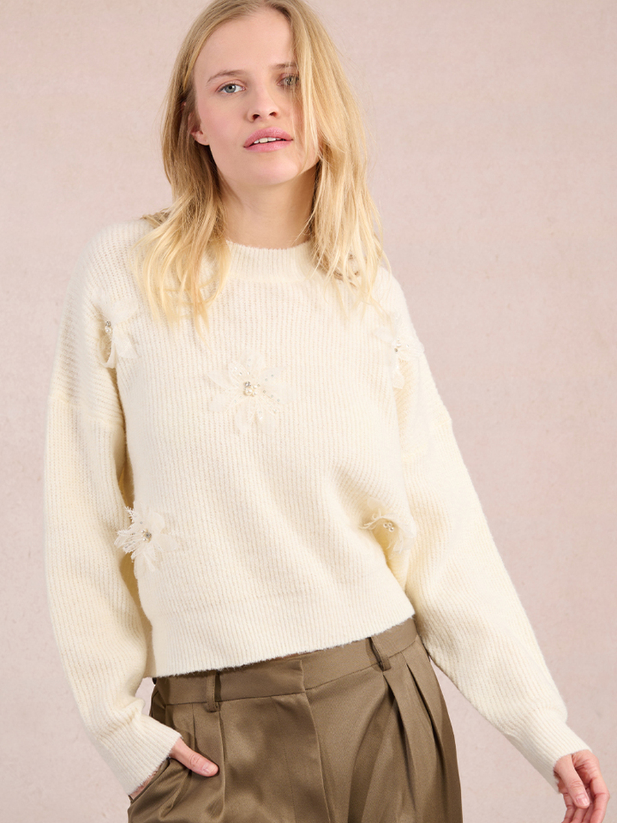Sweater van het merk Molly Bracken in het Ecru