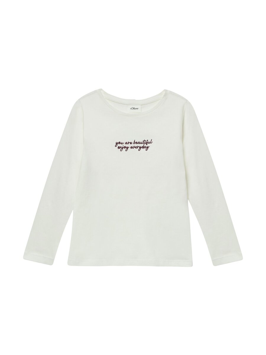 T-shirt van het merk S.oliver Junior Kids in het Ecru