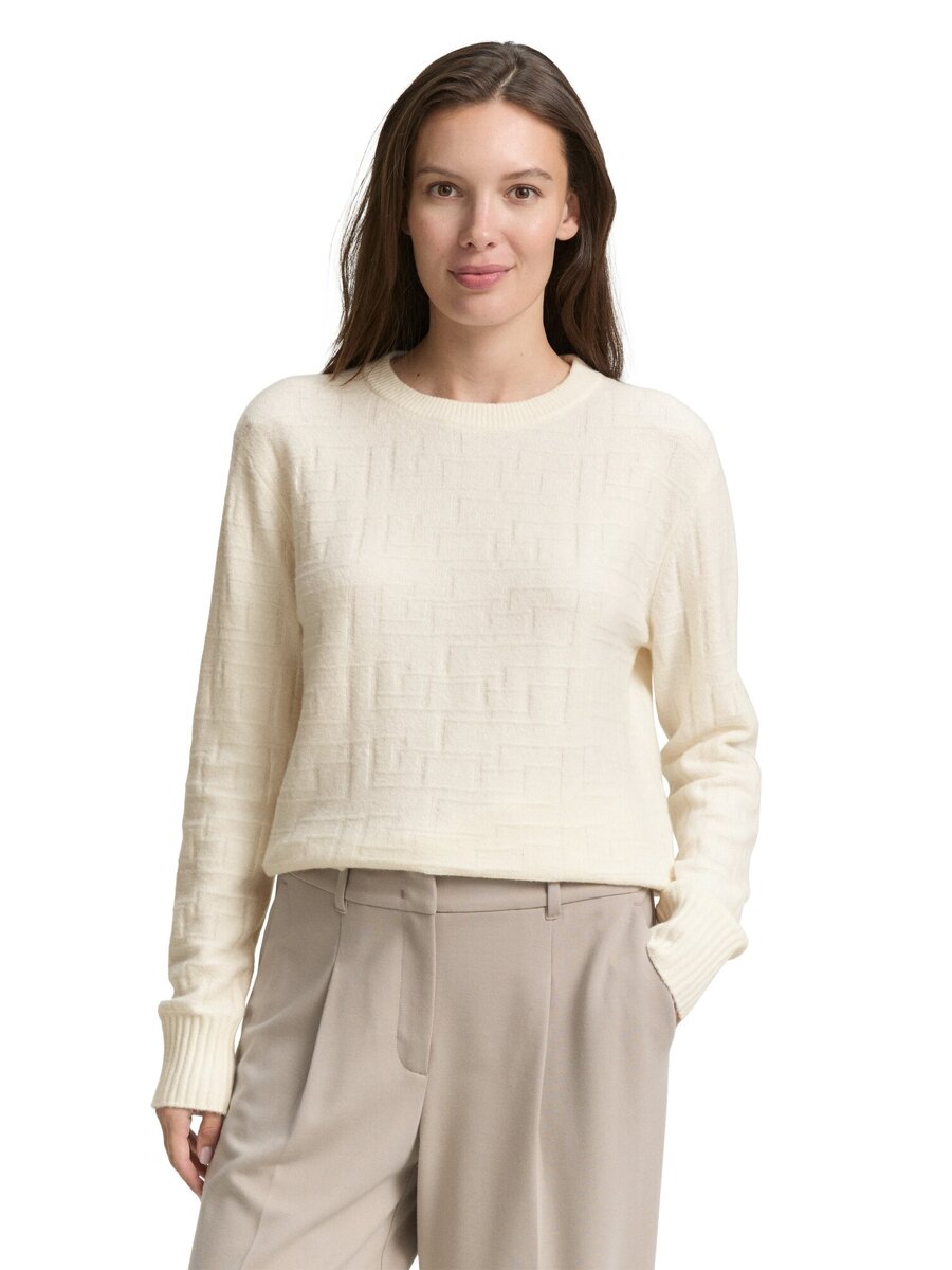 Pull van het merk Tom Tailor in het Wit