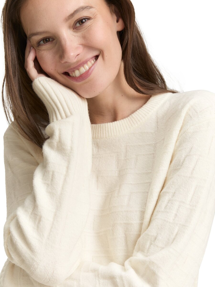 Pull van het merk Tom Tailor in het Wit