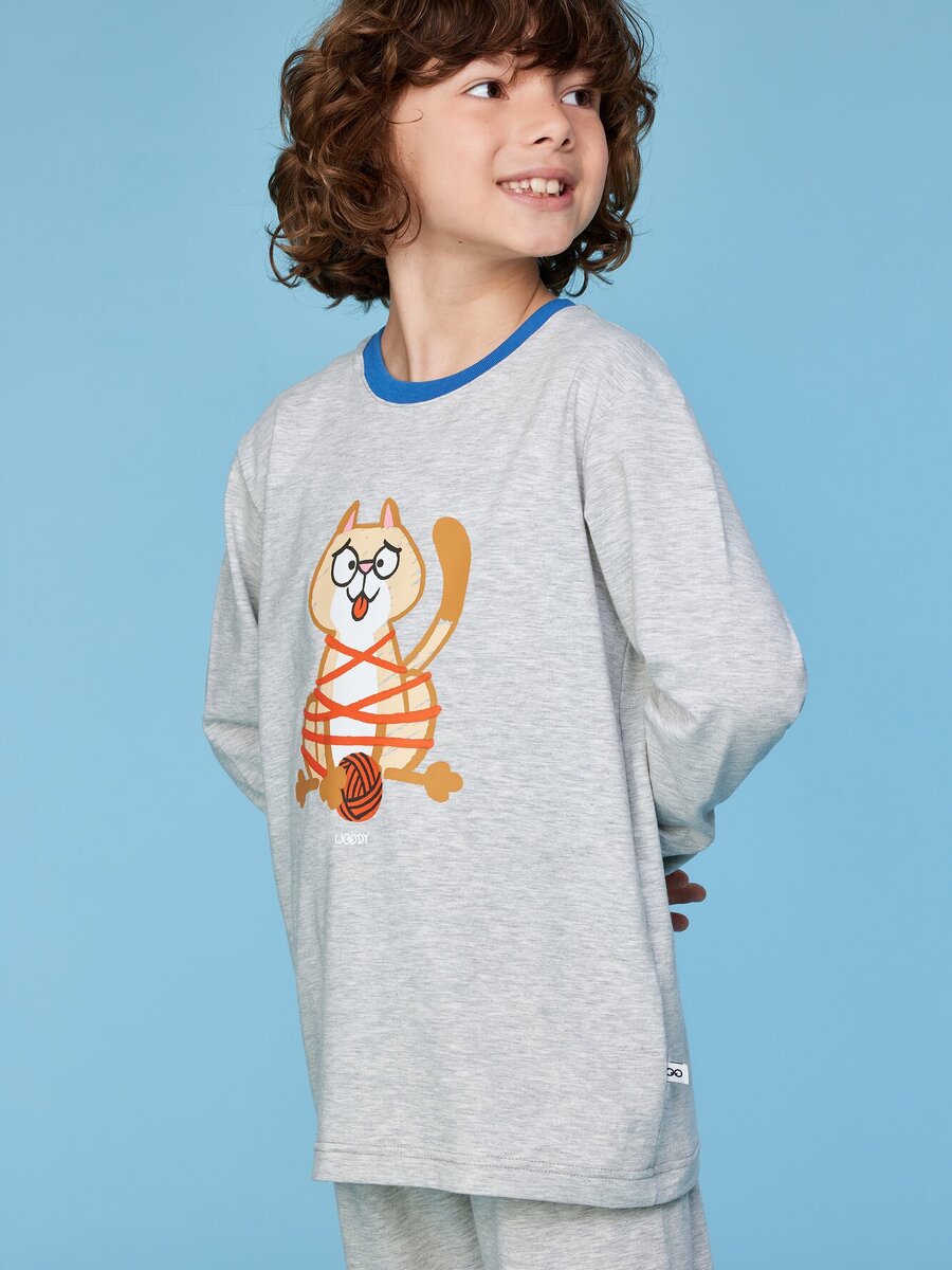 Pyjama van het merk Woody in het Grijs